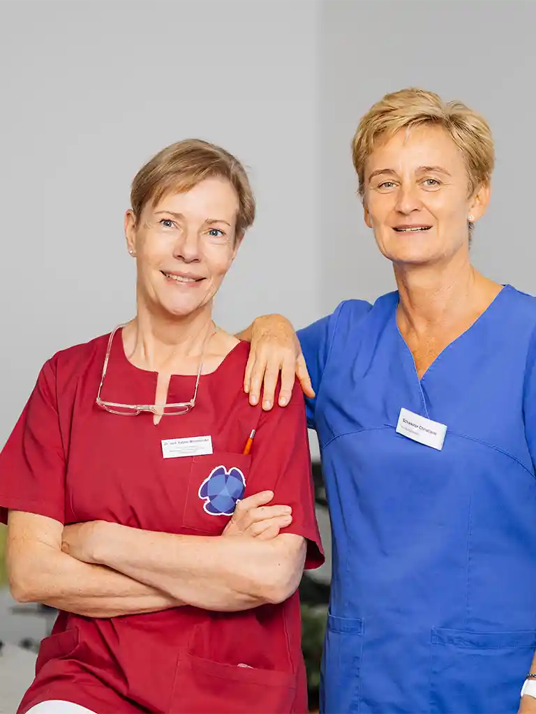 Frau Dr. Weinmeister und Schwester Christiane