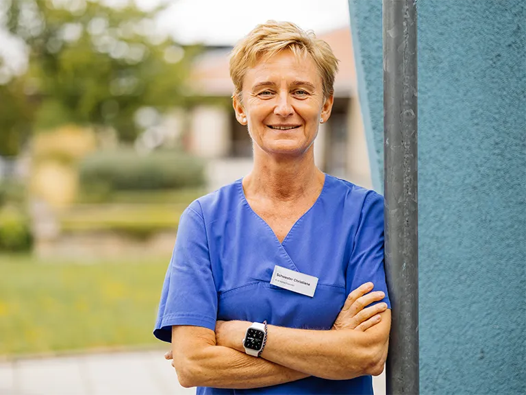 Fachschwester Christiane aus der Praxisgemeinschaft Dr. Reich und Dr. Weinmeister